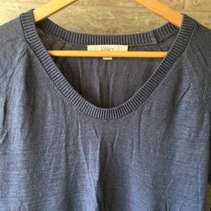 Linen blend knit sweater top
